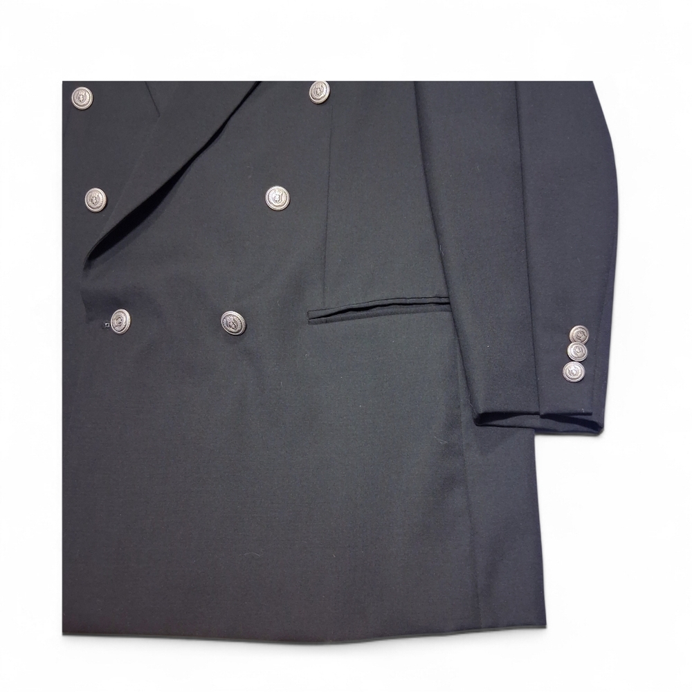 Vintage Fiori Wool Blazer Mens Size 43 R- black suit coat - Picture 2 of 7